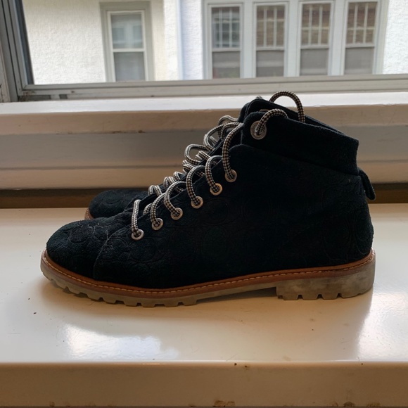 Coach Womens Embossed Suede Boots - Picture 3 of 4